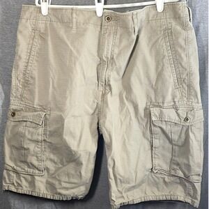 Levis Ripstop Cargo Shorts W40 40 W Khaki Tan beige Pockets 12463-0014 Utility